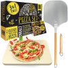 Pizzastein ∅33cm 12mm dick mit Halterung Grill Flammkuchen Pizza Stein Backstein 